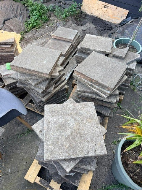 Tuintegels, Tuin en Terras, Ophalen, Gebruikt, 10 m² of meer, Beton