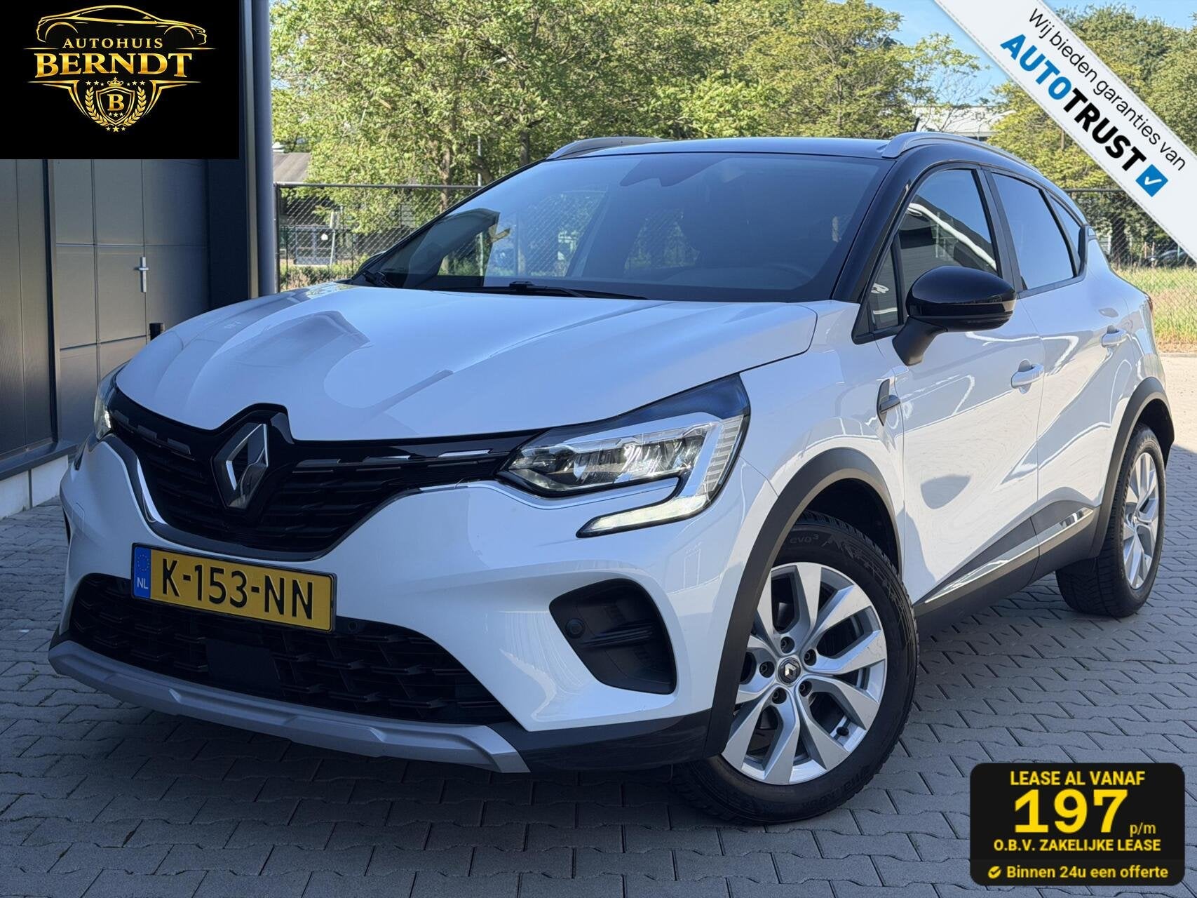 Renault Captur 1.0 1Eig 90 Zen Parelmoer Trekhaak PDC Airco, Auto's, Voorwielaandrijving, Stof, Gebruikt, Met garantie (alle)