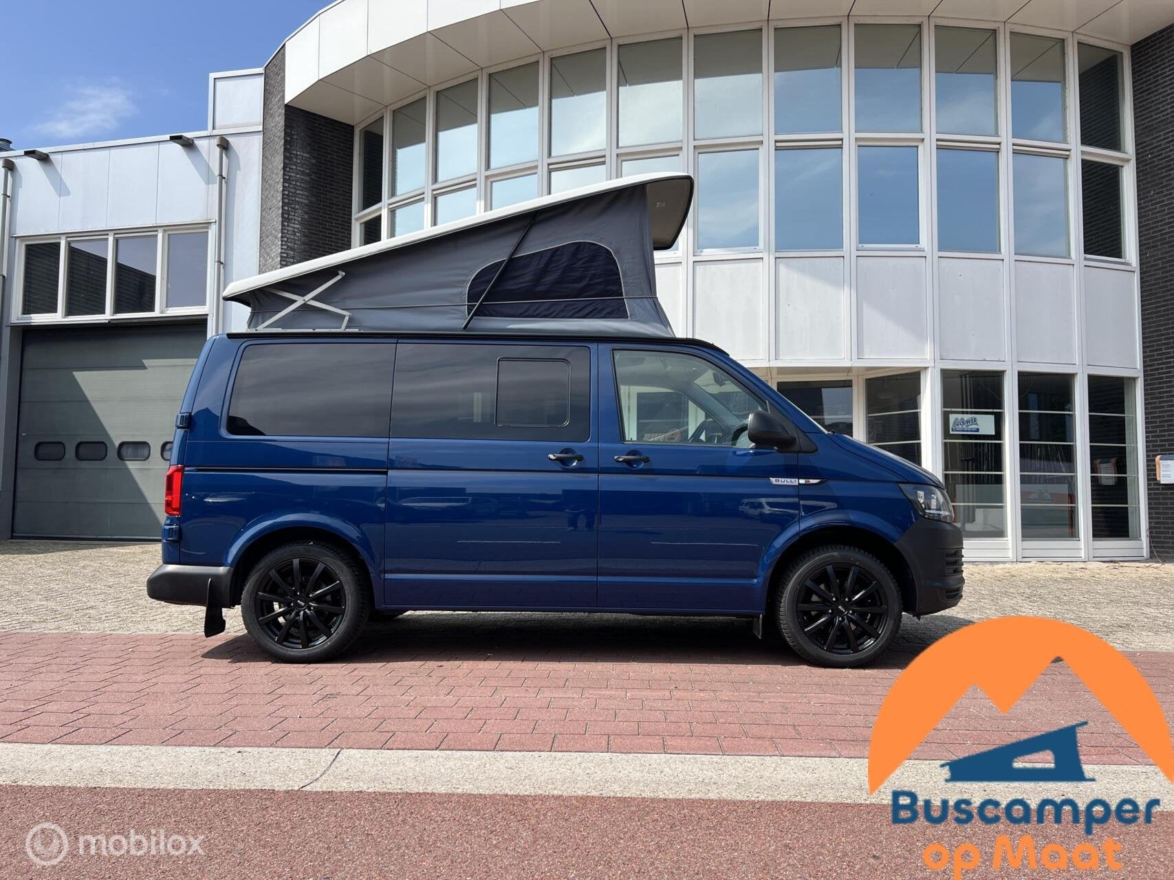 Volkswagen T6 Nevada l1h1 2016 BLAUW, Caravans en Kamperen, Verkoop@buscamperopmaat.nl, Bedrijf, Elektrische ramen, Airbags