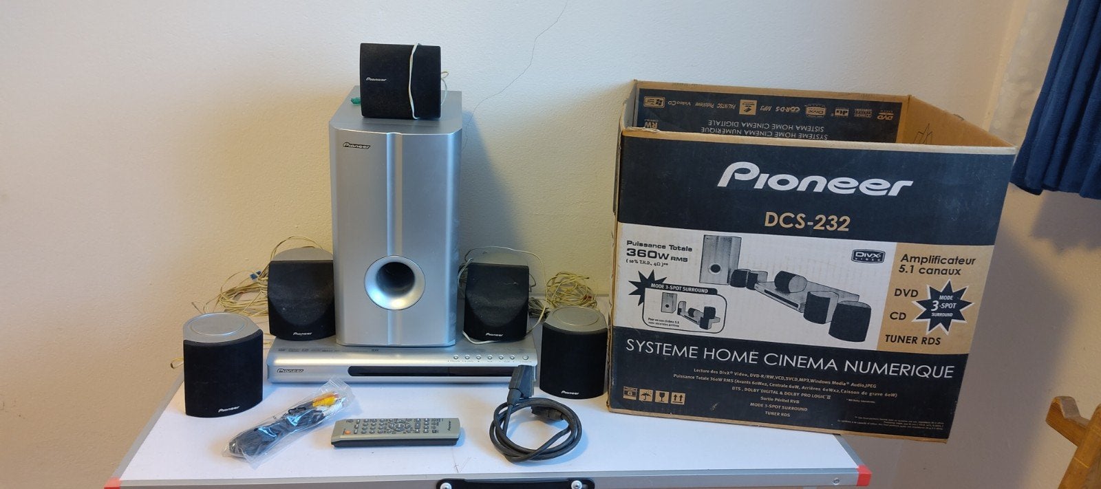Pioneer DCS-232 Home Cinema Systeem 5.1 DVD-speler, Gebruikt, 70 watt of meer, Ophalen of Verzenden, Pioneer