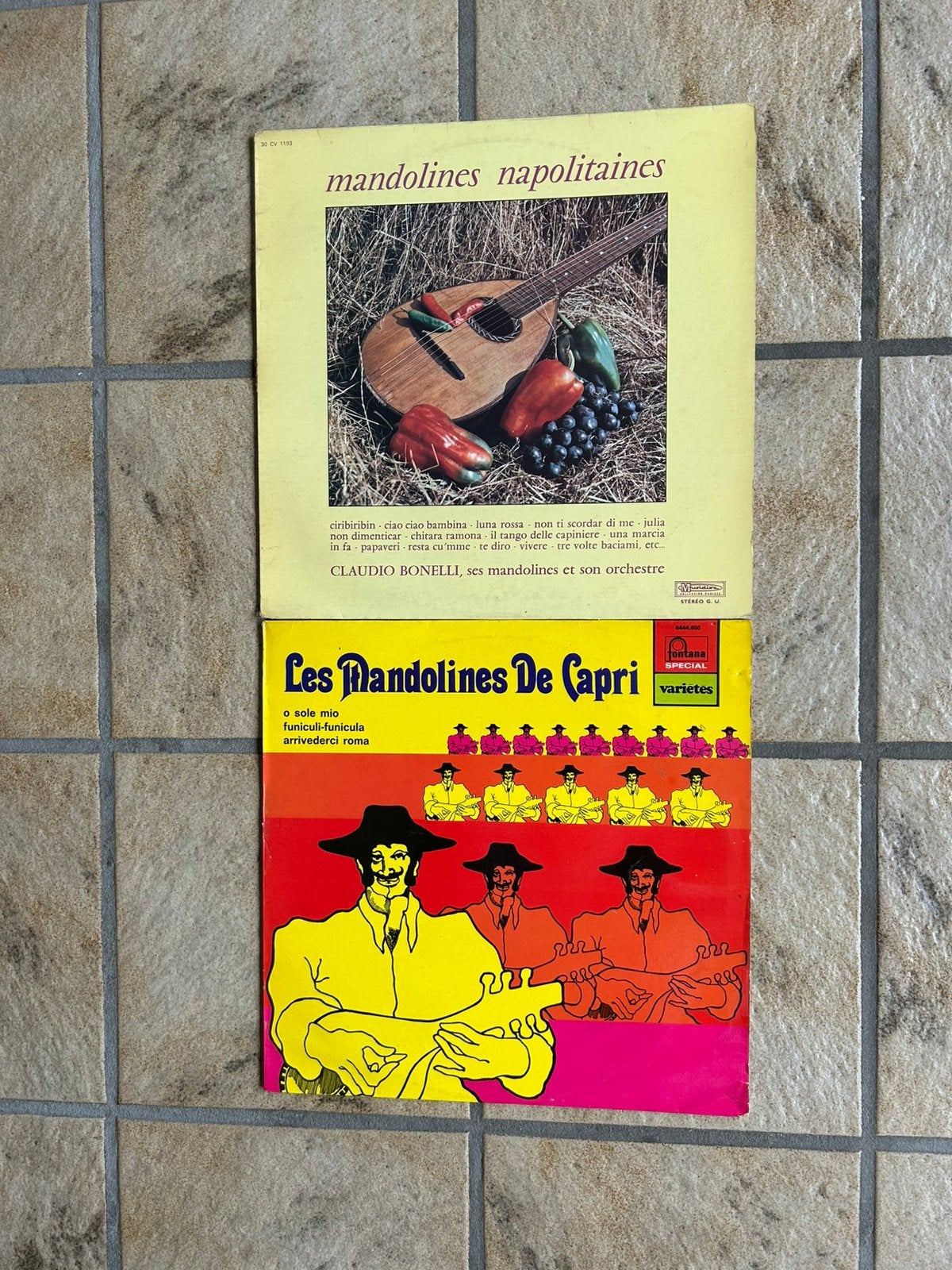 2 LP’’S MET MANDOLINE MUZIEK, Inclusief binnenhoes, Ophalen of Verzenden, Zo goed als nieuw, 12 inch