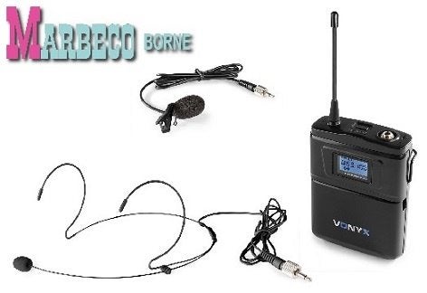 Draadloze Bodypack Microfoon Digitaal UHF 16-Kanaal UHF, Muziek en Instrumenten, Vonyx, Overige typen, Nieuw, Info@marbeco.nl