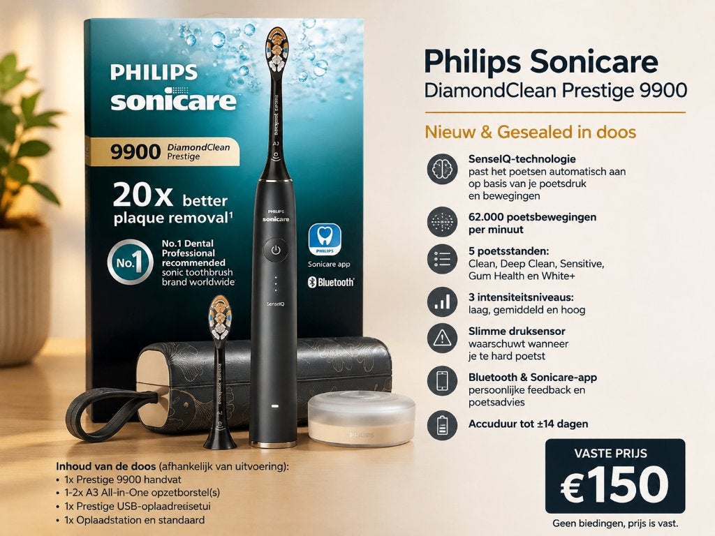 Philips Sonicare DiamondClean Prestige 9900 - Nieuw&Gesealed, Sieraden, Tassen en Uiterlijk, Ophalen, Nieuw, Tandenborstel