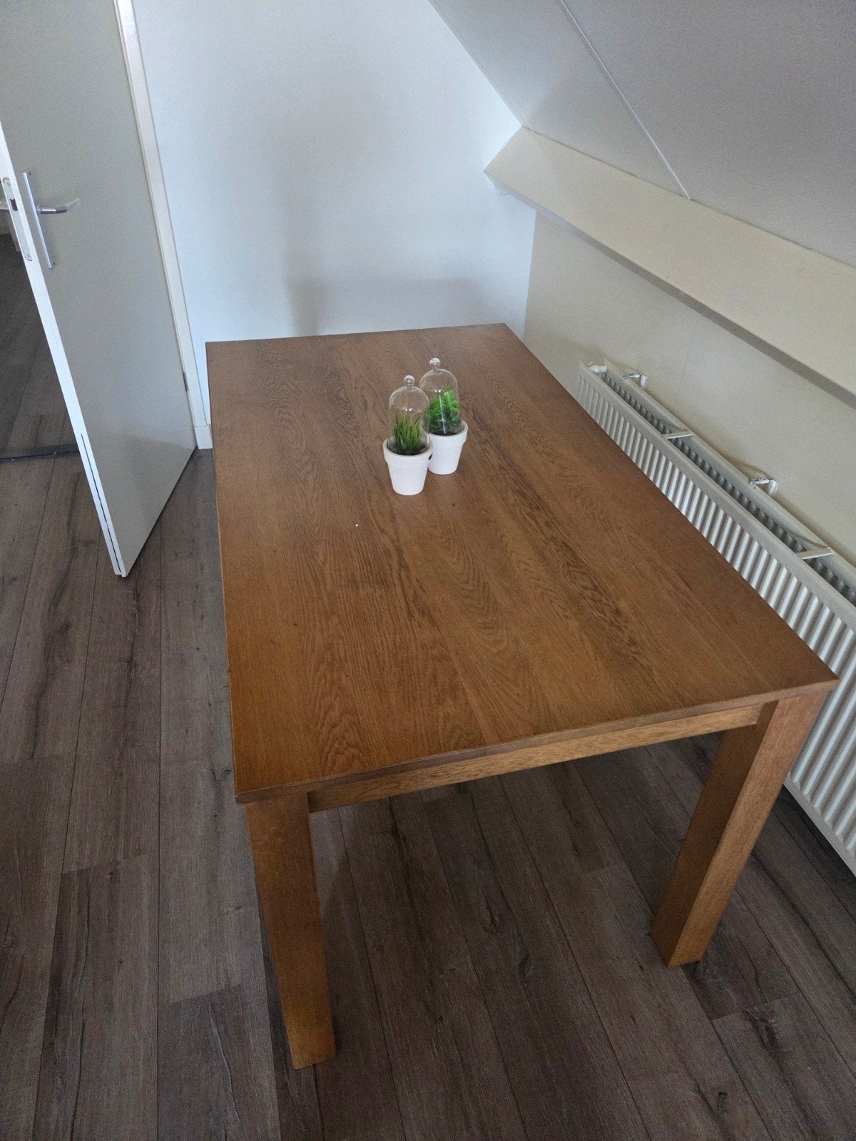eet tafel en stoelen, 200 cm of meer, Zo goed als nieuw, Rechthoekig, 50 tot 100 cm