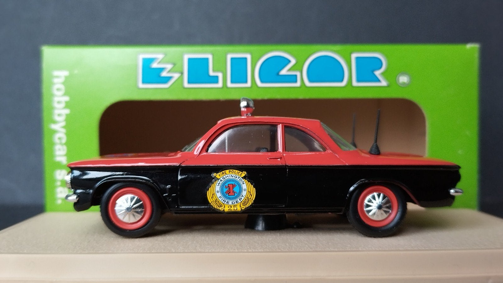 Chevrolet Corvair Fire Chief Washington 1:43 Eligor Pol, Overige merken, Auto, Verzenden, Nieuw