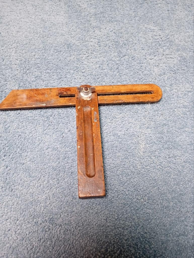 Vintage Gereedschap Zwaaihaak T Bevel Hout 1950+, Ophalen of Verzenden