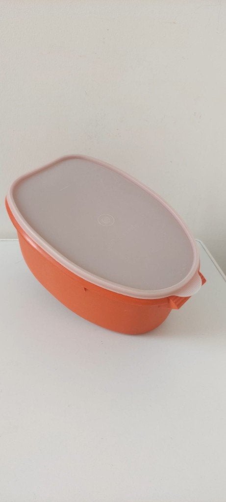 Vintage Tupperware Roast Flavor Saver Paprika Oranje 487/488, Eu, Eu, Overige typen, Oranje