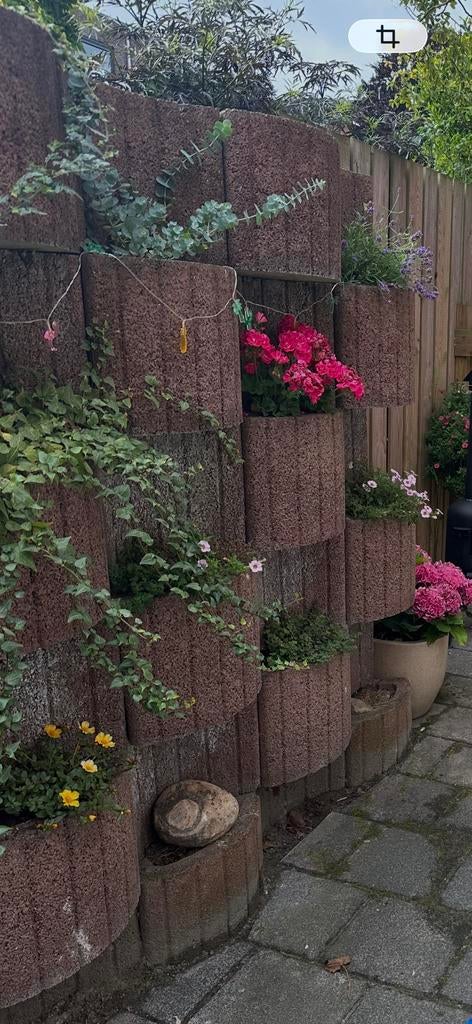 Betonnen Bloembakken voor Tuin of Balkon, Tuin en Terras, Bloembakken en Plantenbakken, Ophalen, Gebruikt, 100 cm of meer, Balkon