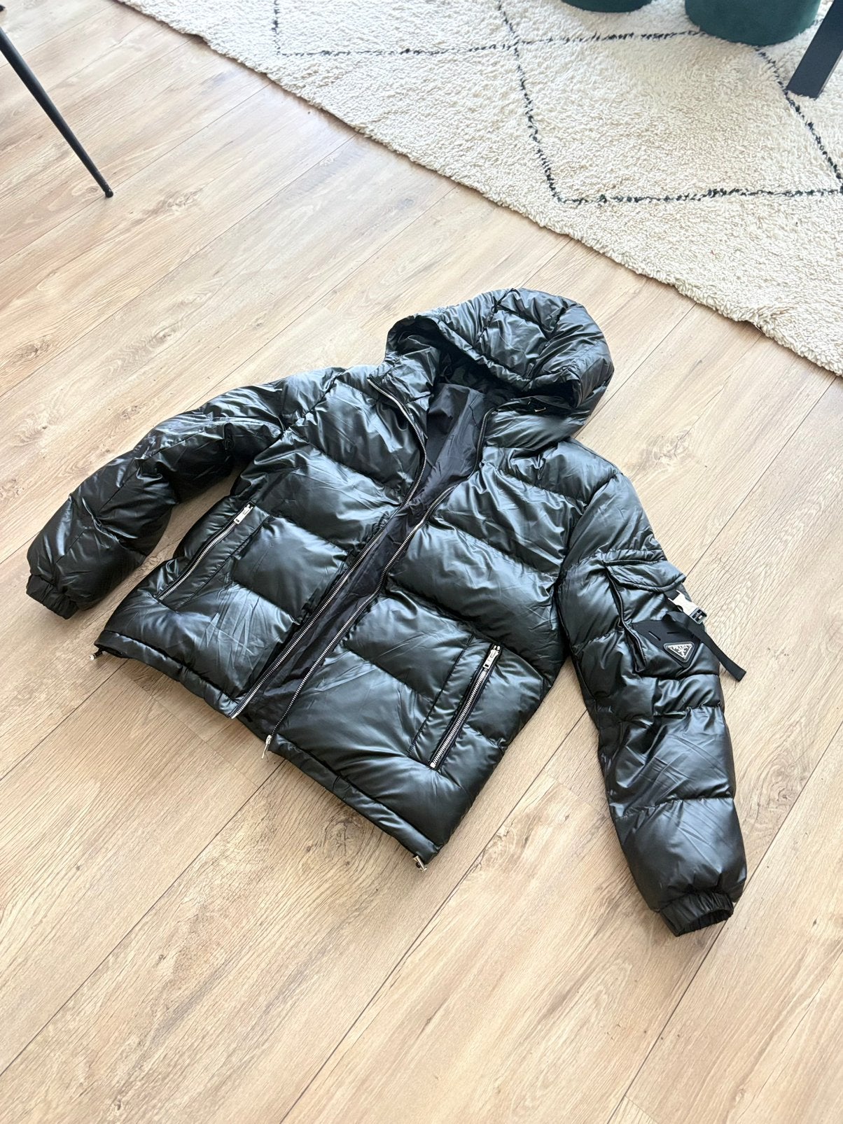 Prada zwarte puffer jas, Kleding | Heren, Ophalen of Verzenden, Zo goed als nieuw, Zwart