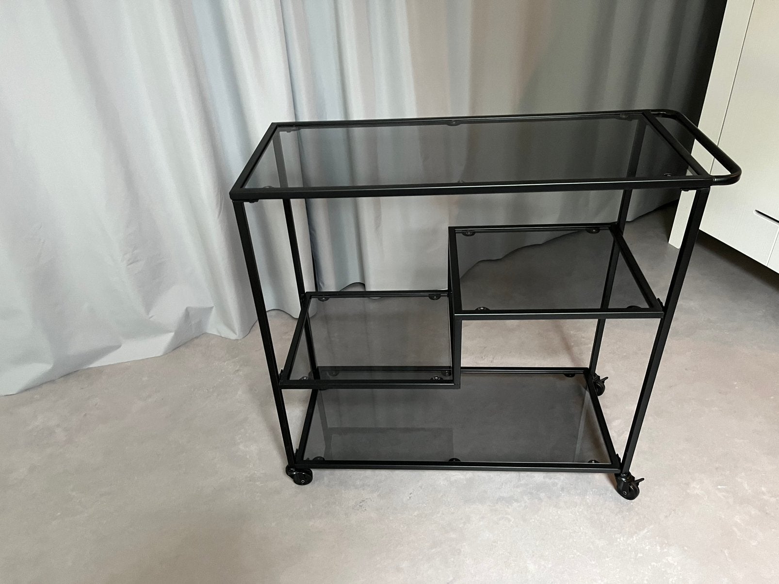 Trolley kar van glas, Huis en Inrichting, Minder dan 100 cm, 25 tot 50 cm, 50 tot 100 cm, Ophalen of Verzenden