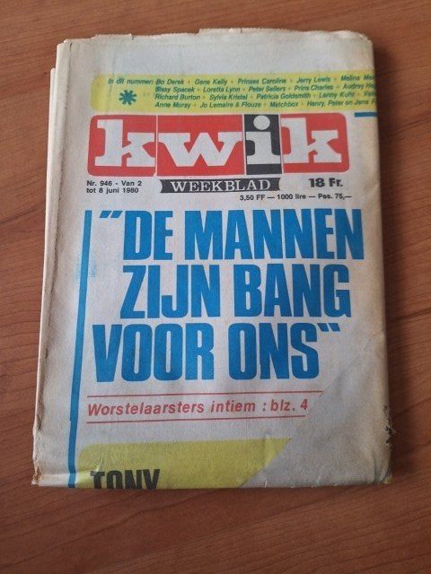 Kwik 1980 Roger Moore Jo Lemaire The Jam Audrey Hepburn, Boeken, Verzenden, Gelezen, Krant