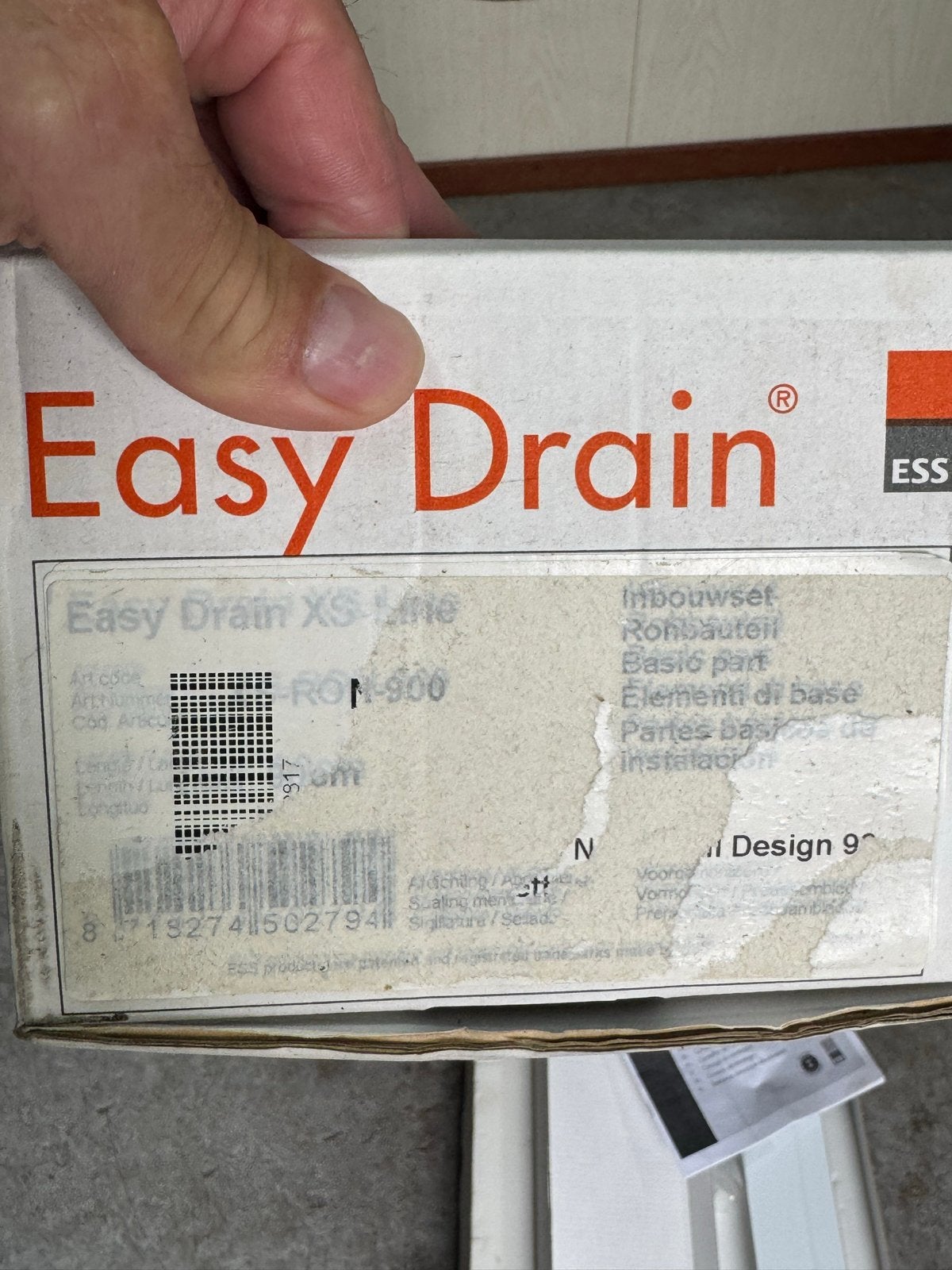 Easy Drain XS-line Inbouwset - Douchegoot, Ophalen, Nieuw, Douche