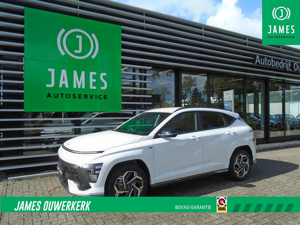 Hyundai Kona 1.6 GDI HEV N Line Business line, Auto's, Hyundai, Stof, Gebruikt, Wit, Bedrijf