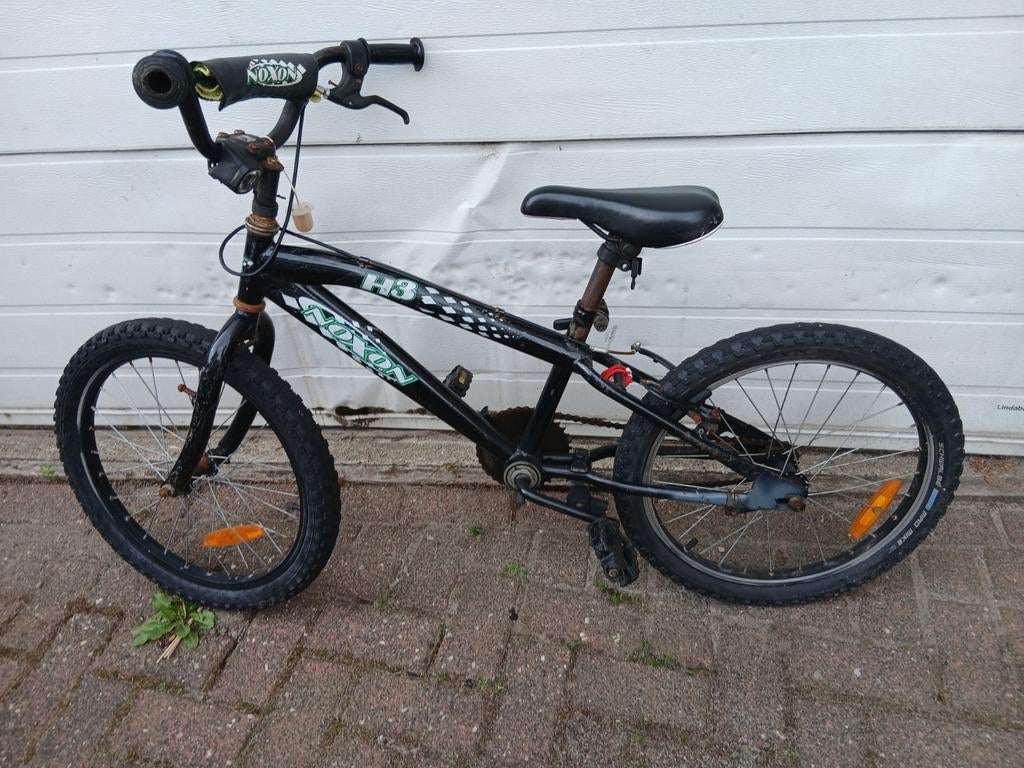 Noxon H8 BMX Fiets - Zwart, 20 inch wielen, Ophalen, Staal, Velgrem, 16 tot 20 inch