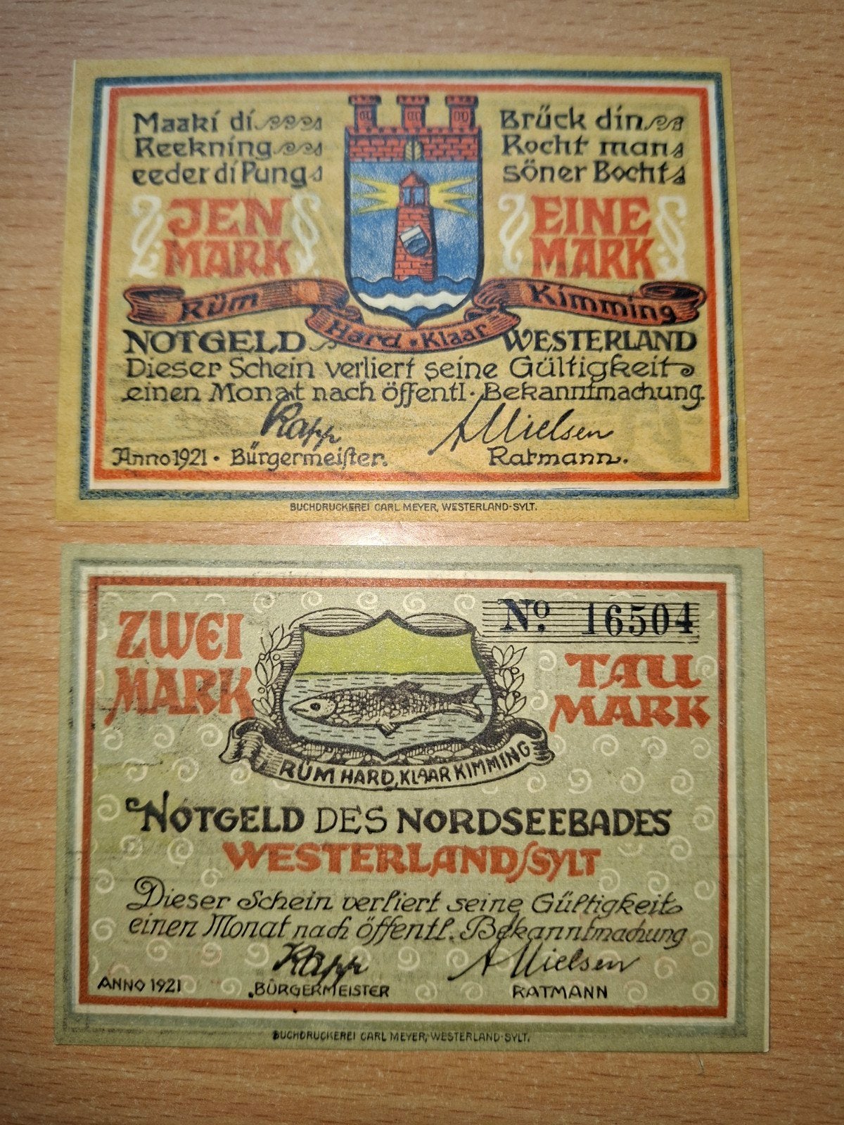 Duits Notgeld Westerland/ Sylt Noodgeld, Ophalen of Verzenden, Duitsland