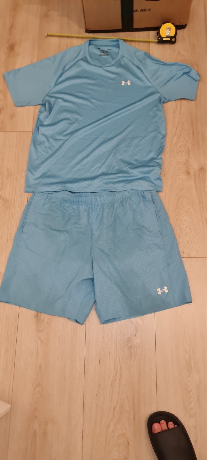 Under Armour sportset - shirt en korte broek, Blauw, Maat 46/48 (XL) of groter, Ophalen of Verzenden, Under Armour