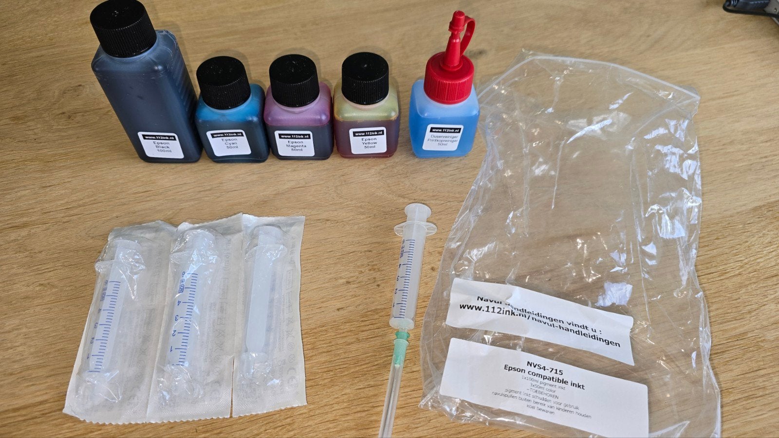 Epson compatibele inkt navulset met spuiten, Ophalen of Verzenden