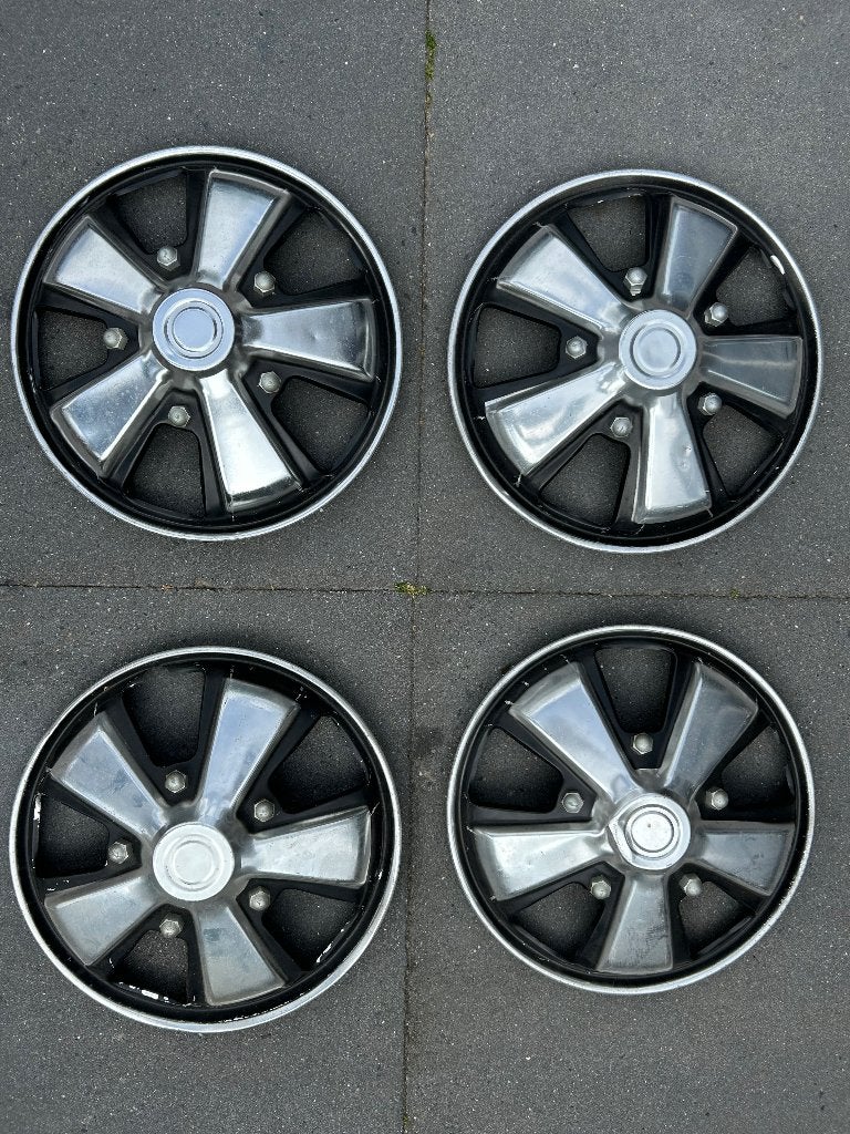 14” Porsche Fuchs style aluminium wieldoppen, Auto diversen, Wieldoppen, Ophalen of Verzenden