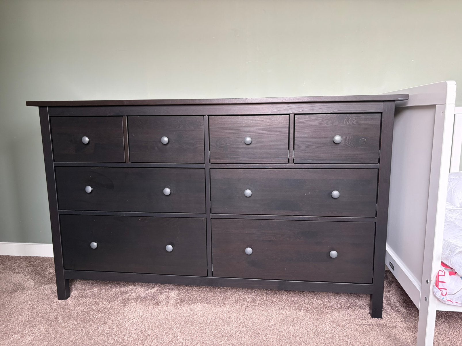 Ikea hemnes ladekast zwart-bruin