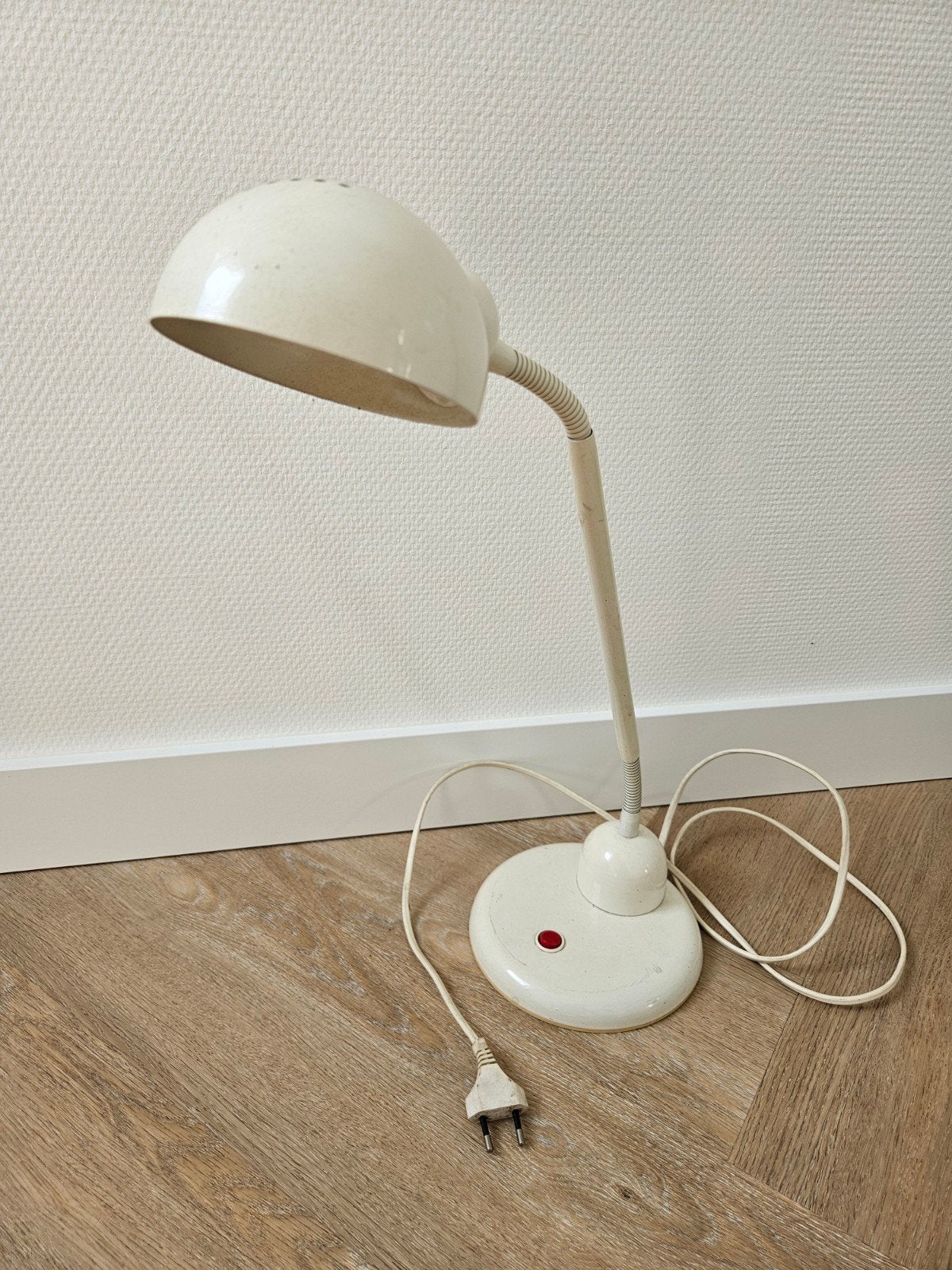 Vintage Bureaulamp - Wit, Verstelbaar - vrieland design, Bureaulamp, Gebruikt, Vintage, Wit