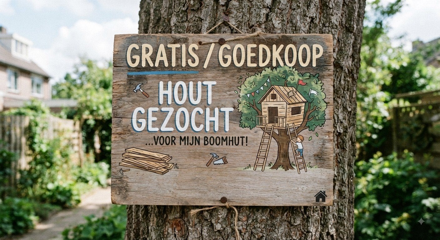 Gezocht: Gratis/goedkoop hout voor boomhut, Ophalen, 50 mm of meer, Balk, Minder dan 200 cm