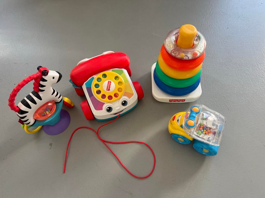 Set Fisher-Price speelgoed oa vintage telefoon, Ophalen, Gebruikt, Overige typen, Met geluid