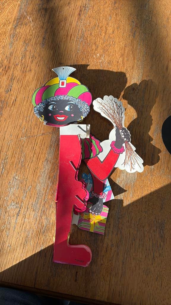 Sinterklaas artikel zwarte piet mooie staat kleur nog prima, Diversen, Ophalen of Verzenden, Zo goed als nieuw