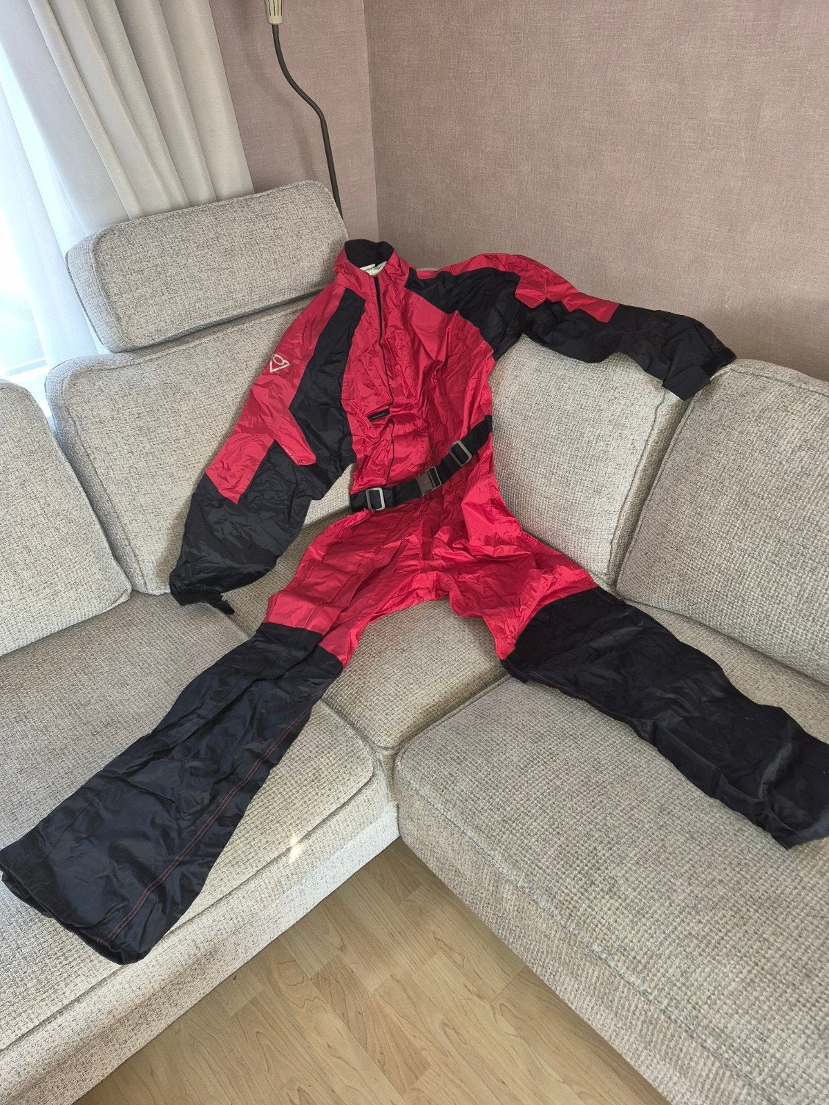 REV'IT! Engineered Skin regenoverall - Rood/Zwart Maat S, Motoren, Ophalen of Verzenden, Combipak
