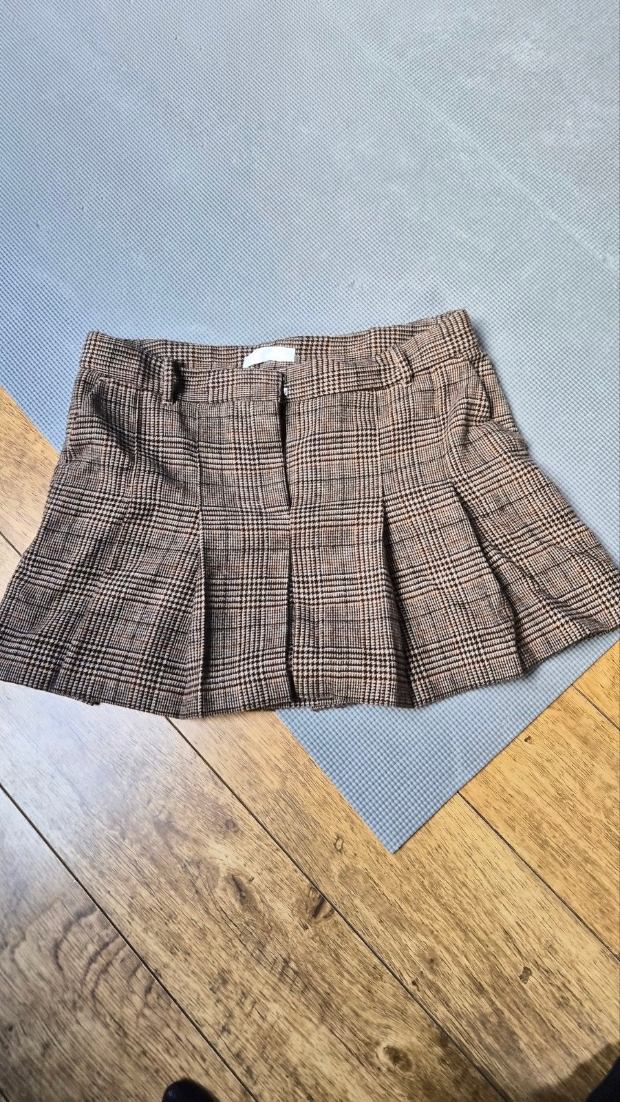 MNG geruite plooirok - Maat 42 (L), Kleding | Dames, Bruin, MNG, Maat 42/44 (L), Ophalen of Verzenden