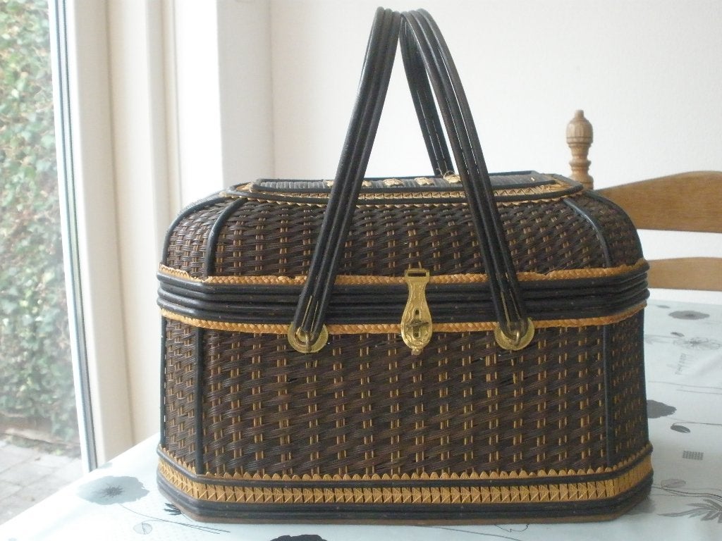 Antiek perronmandje/Reismandje uit Zeeuwse boedel, Ophalen of Verzenden, Dames