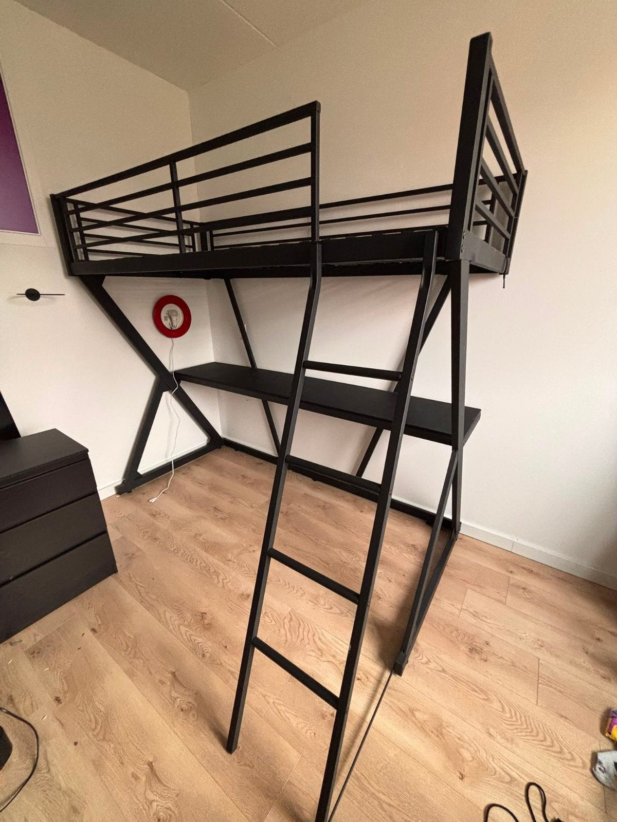 Hoogslaper, Huis en Inrichting, Slaapkamer | Stapelbedden en Hoogslapers, Ophalen, Gebruikt, Eenpersoons, 90 cm