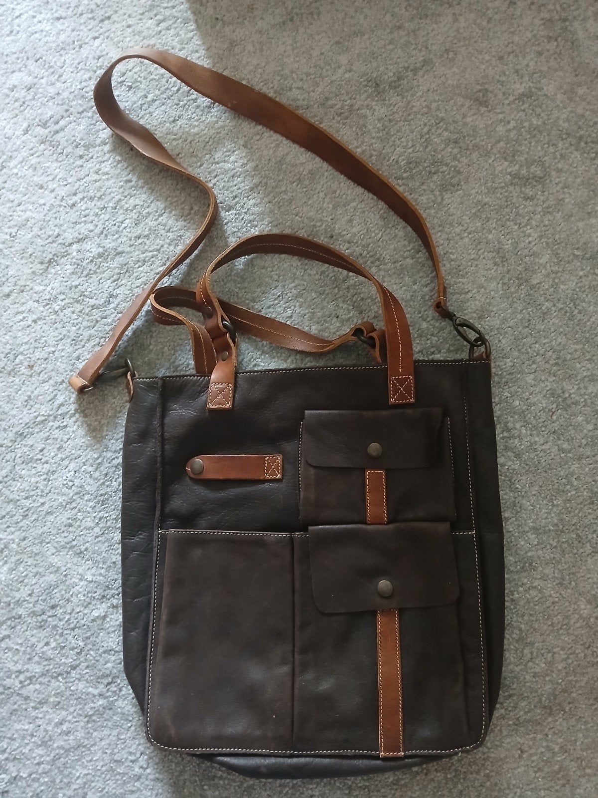 Legend leren handtas/schoudertas - Donkerbruin, Ophalen of Verzenden, Nieuw, Bruin, Handtas
