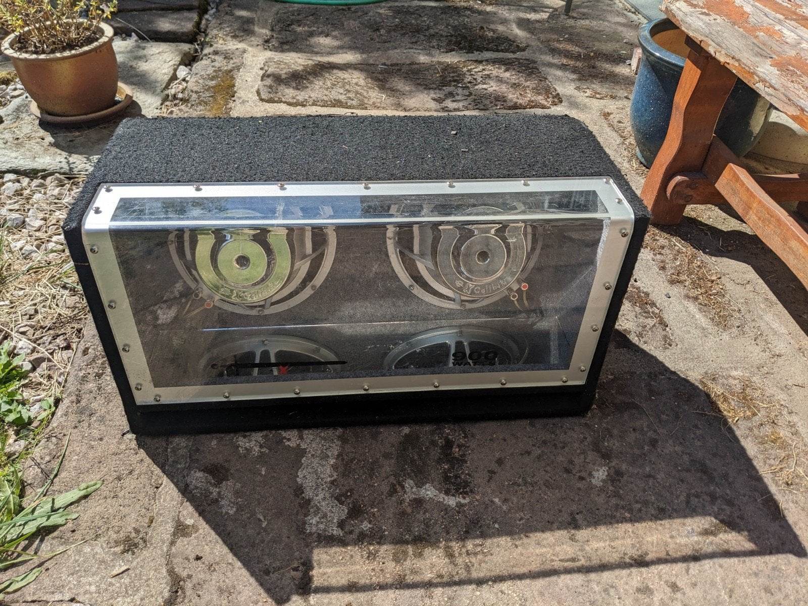Excalibur 900W Subwoofer met Alpine 500W Versterker, Auto diversen, Ophalen, Gebruikt