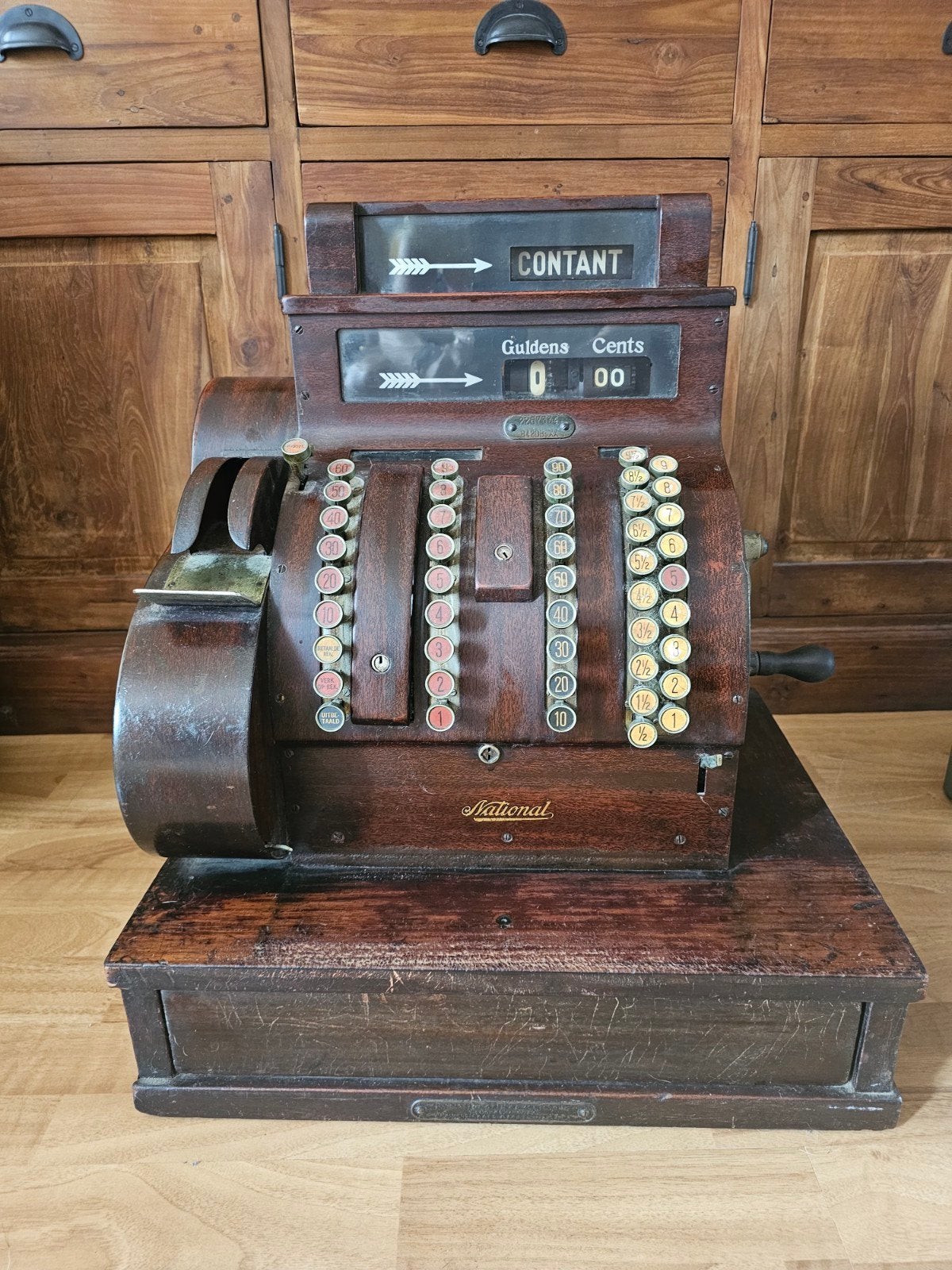 Antieke National Kassa - Guldens en Cents, Antiek en Kunst, Ophalen