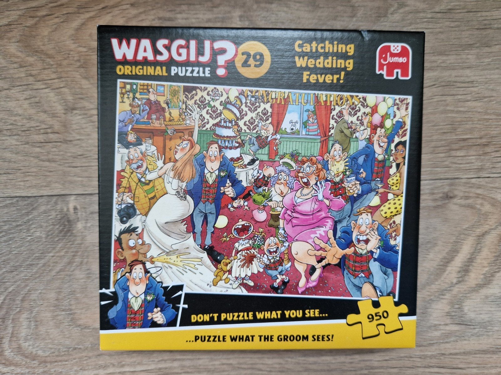 Wasgij? 29 Catching Wedding Fever! puzzel 950 stukjes, Ophalen of Verzenden, 500 t/m 1500 stukjes, Zo goed als nieuw