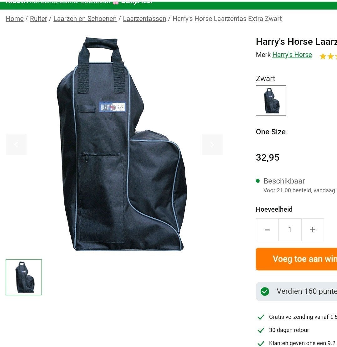 Nieuwe laarzen - cap tas zwart, Ophalen of Verzenden, Nieuw