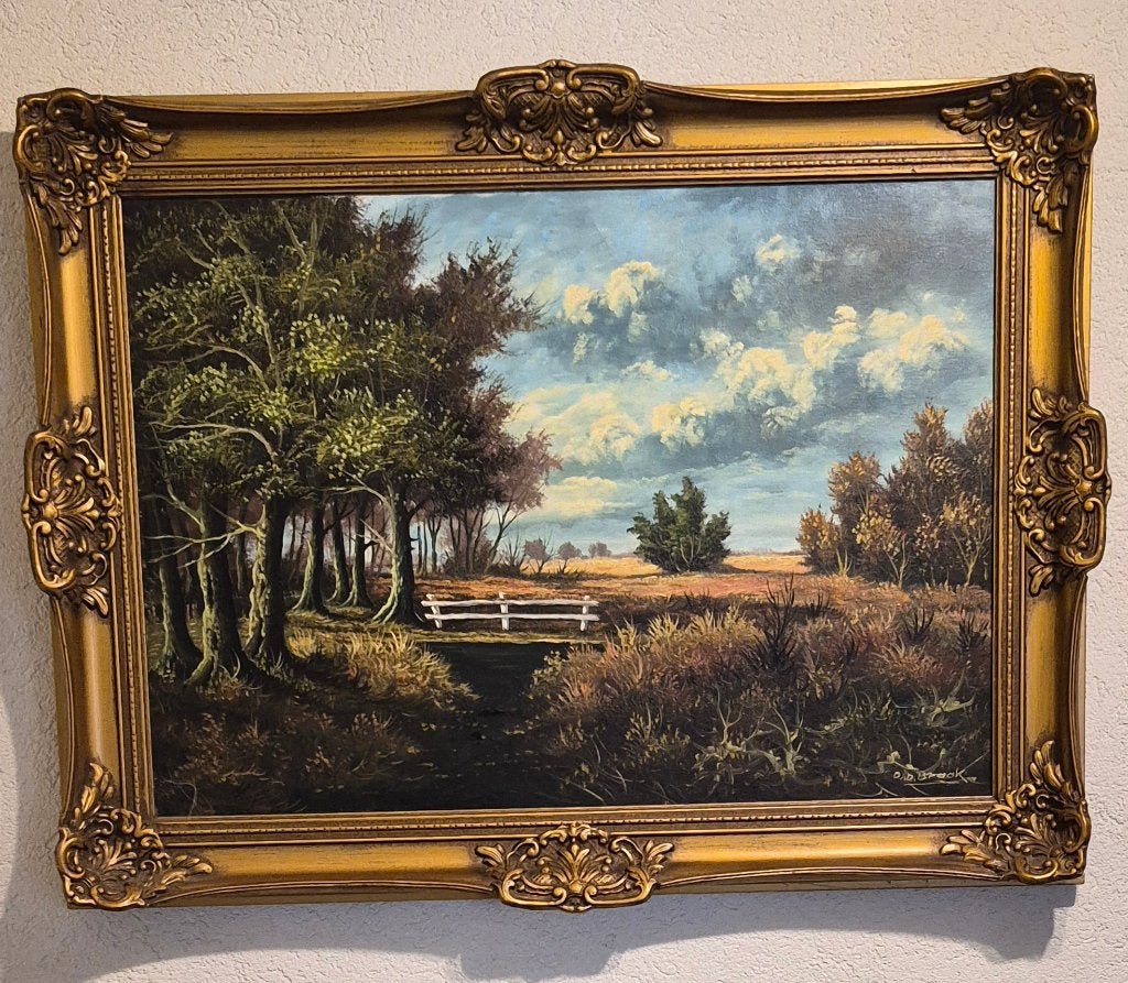 Olieverf schilderijen, Antiek en Kunst, Kunst | Schilderijen | Klassiek, Doek, Ophalen of Verzenden, Landschap, Olieverf