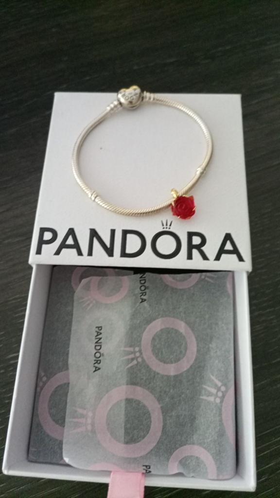Pandora armband met bedel, zilver nieuw met doosje, Sieraden, Tassen en Uiterlijk, Armbanden, Ophalen, Zo goed als nieuw, Met bedels of kralen