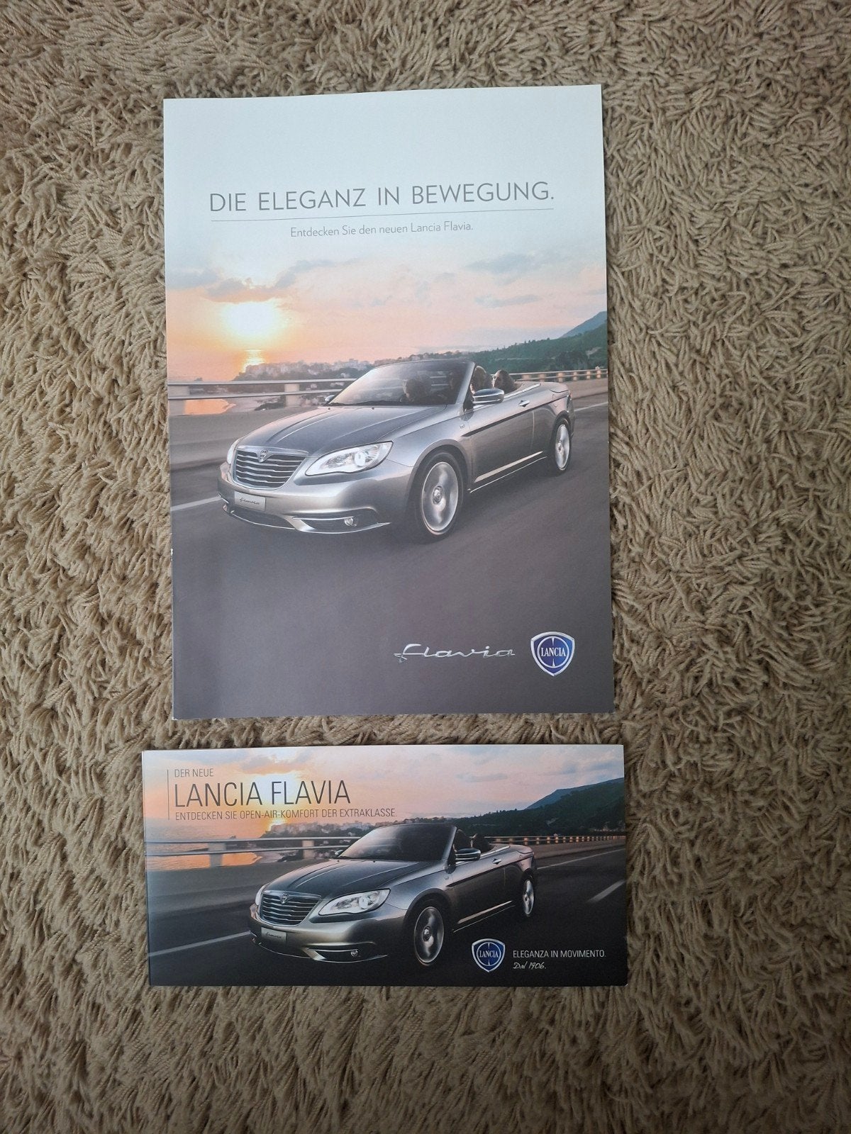 2x autofolder Lancia Flavia, Verzenden, Zo goed als nieuw, Overige merken