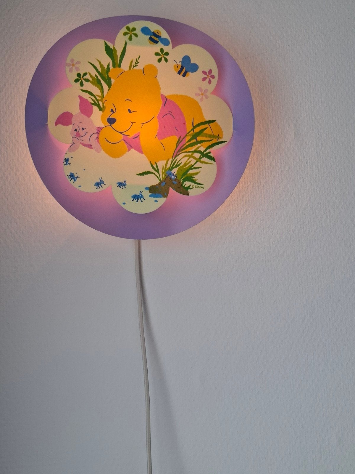 Winnie de Poeh en Knorretje wandlamp, Gebruikt, Ophalen of Verzenden, Meerkleurig, Disney