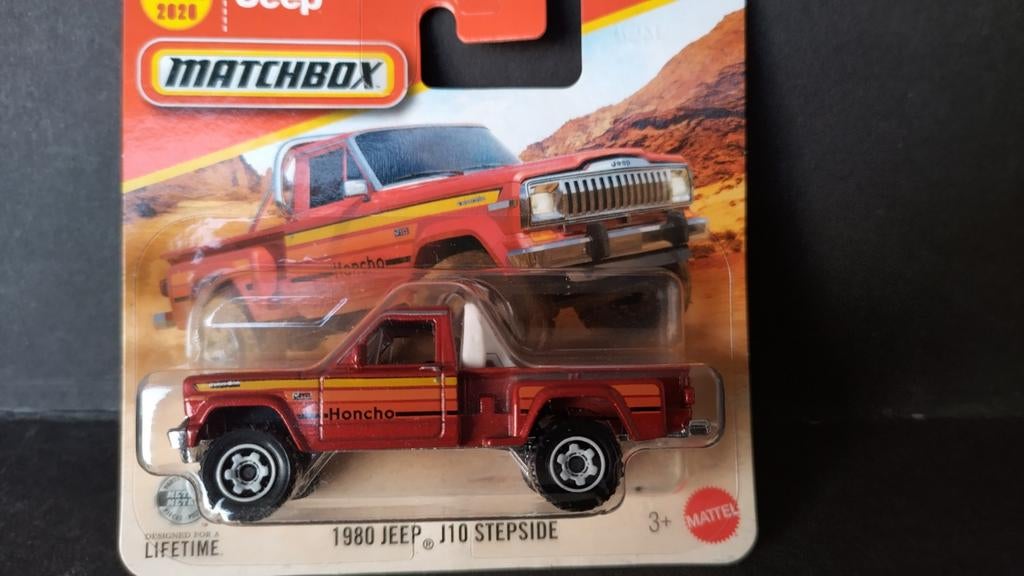 Jeep J10 stepside 1980 1:64 3inch Matchbox Pol, Auto, Verzenden, Nieuw, Matchbox@mattel.com