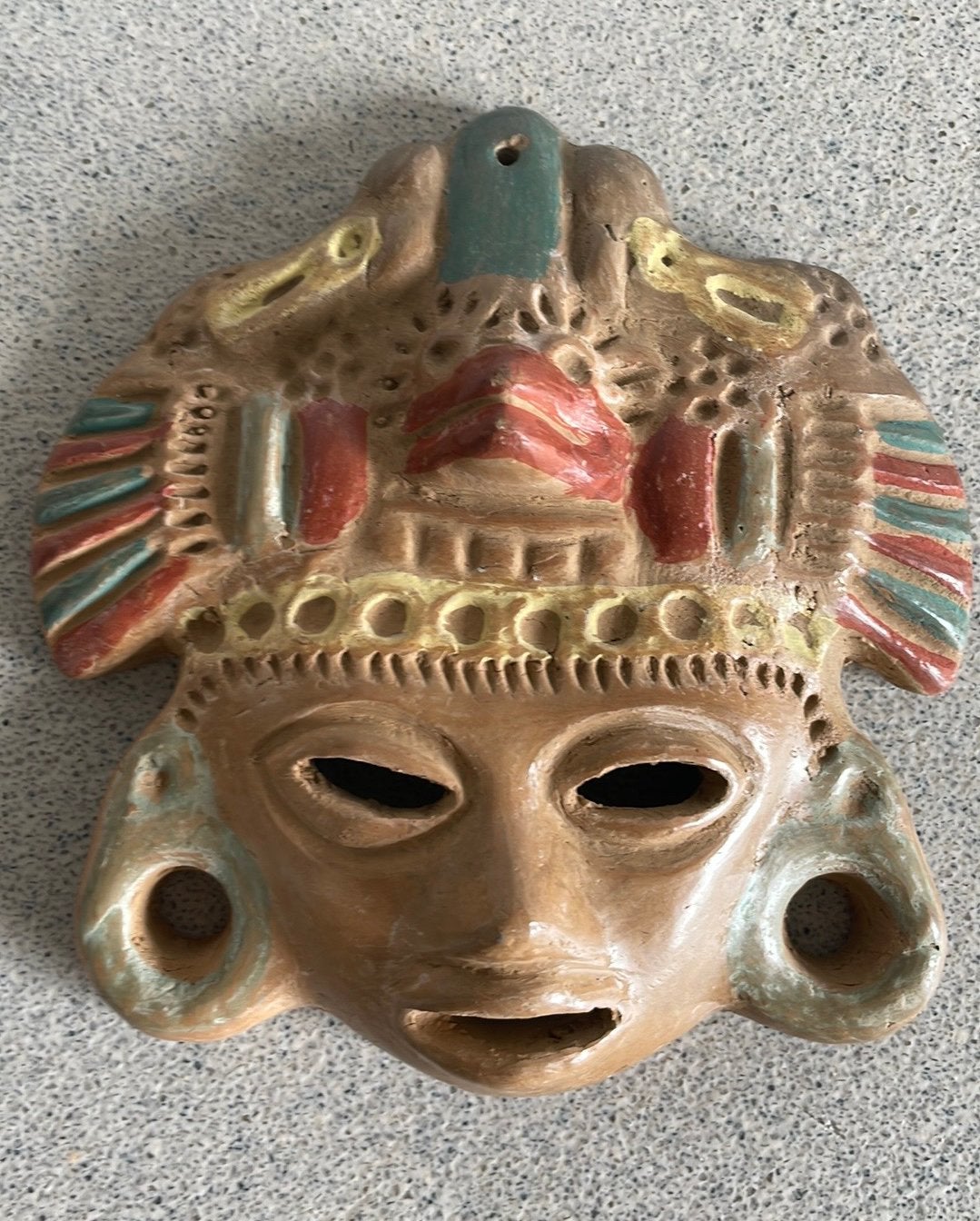 Masker Azteken Mexico vogel keramiek, Antiek en Kunst, Kunst | Niet-Westerse kunst, Ophalen of Verzenden