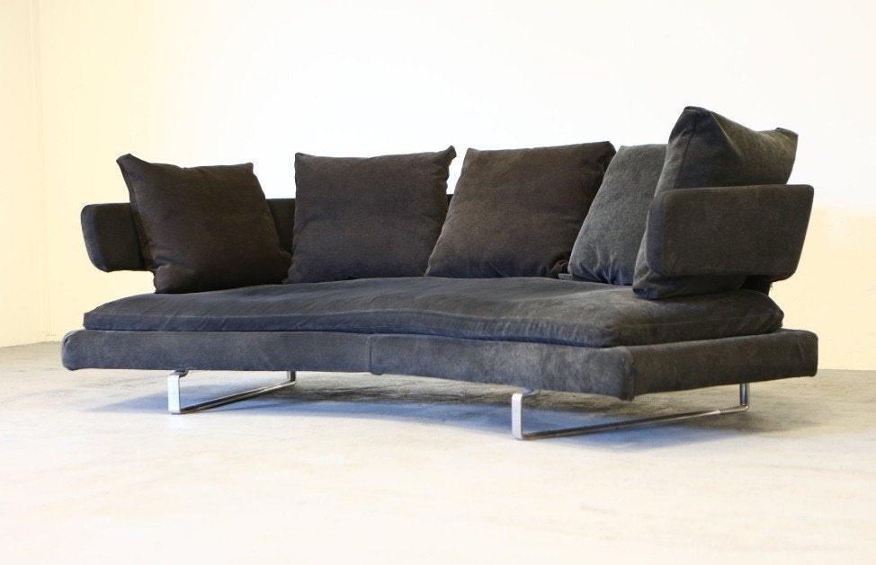 B&B Italia Arne bank - Antraciet/grijs gemêleerd stof, Gebruikt, 100 tot 125 cm, Driepersoons, Ophalen of Verzenden