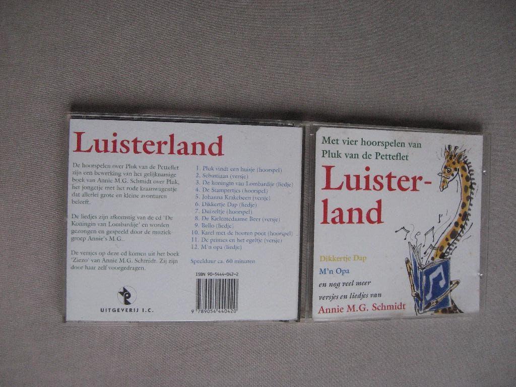 Annie MG Luisterland - 4 hoorspelen, o.a Pluk v.d Pettteflet, Ophalen of Verzenden, Annie M.G. Schmidt, Cd