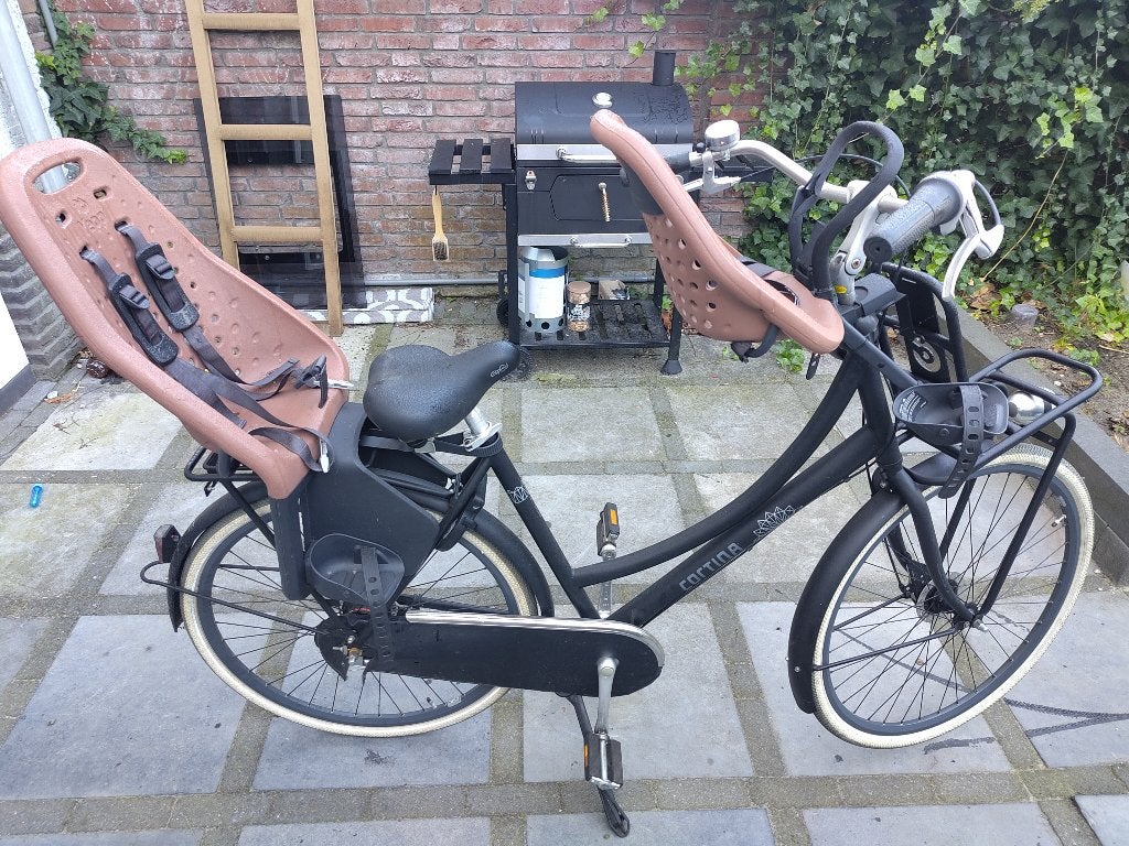 Mamafiets Cortina L4 inclusief kinderzitjes, 2 zitjes, Gebruikt, Versnellingen, 50 tot 53 cm