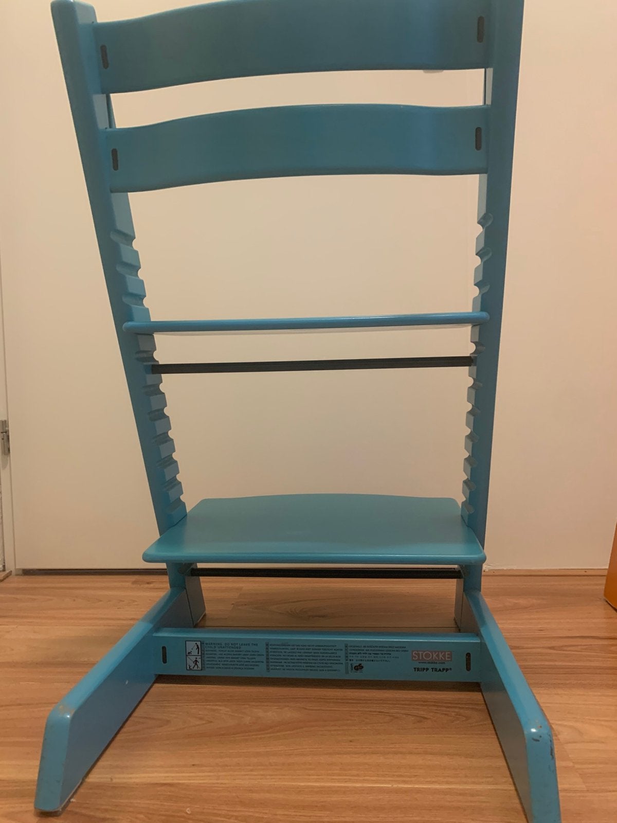 Stokke Kinderstoel Tripp Trapp Lichtblauw, Ophalen, Zo goed als nieuw, Meegroeistoel