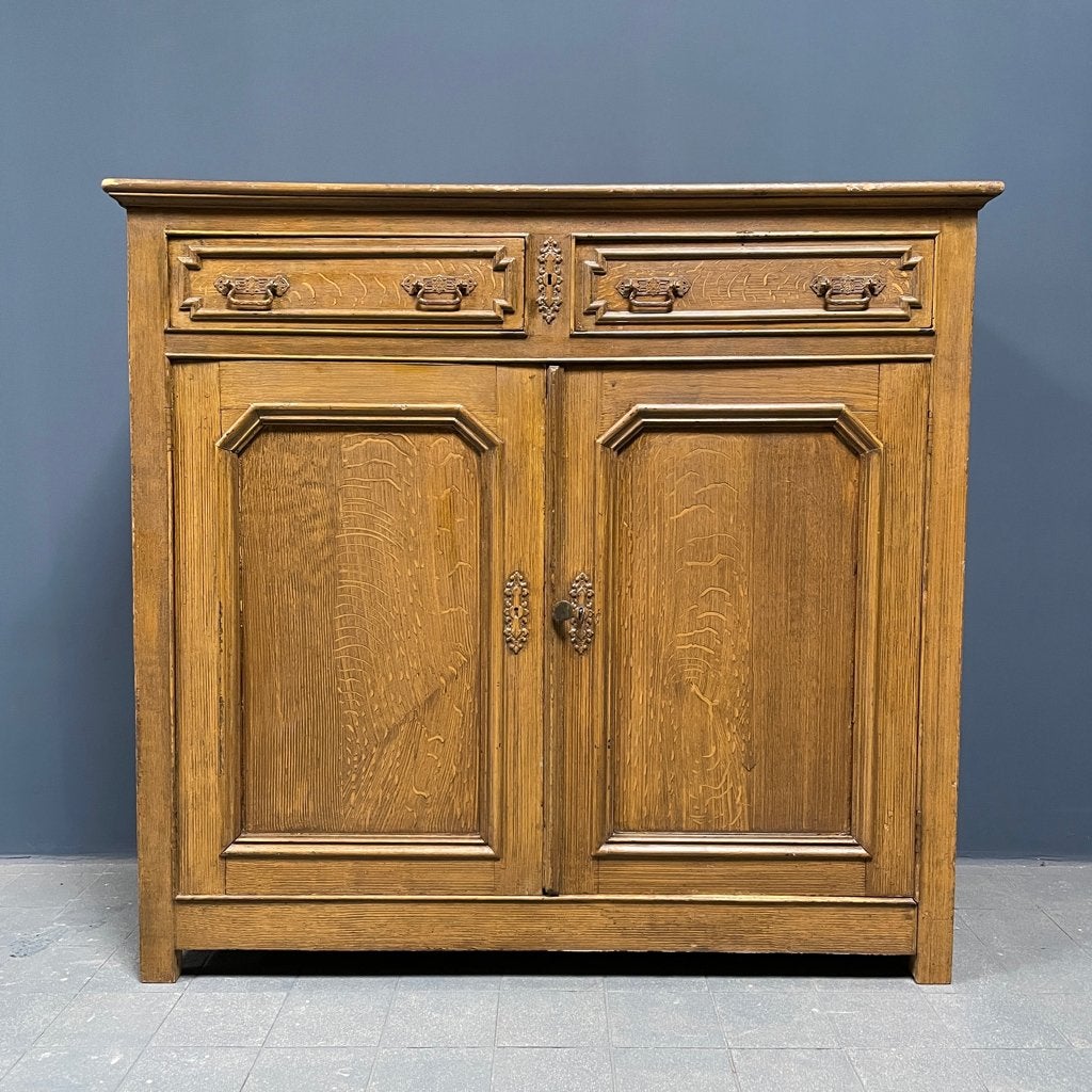 Beschilderde antieke oude Franse houten meidenkast vintage, Ophalen