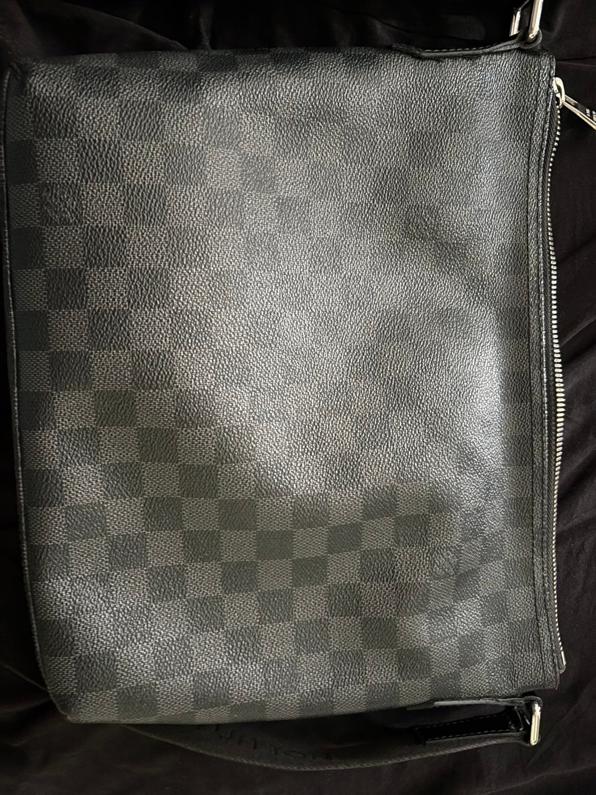 Stijlvolle heren tas - Louis Vuitton Damier Graphite, Ophalen of Verzenden, Gebruikt, Zwart, Overige merken