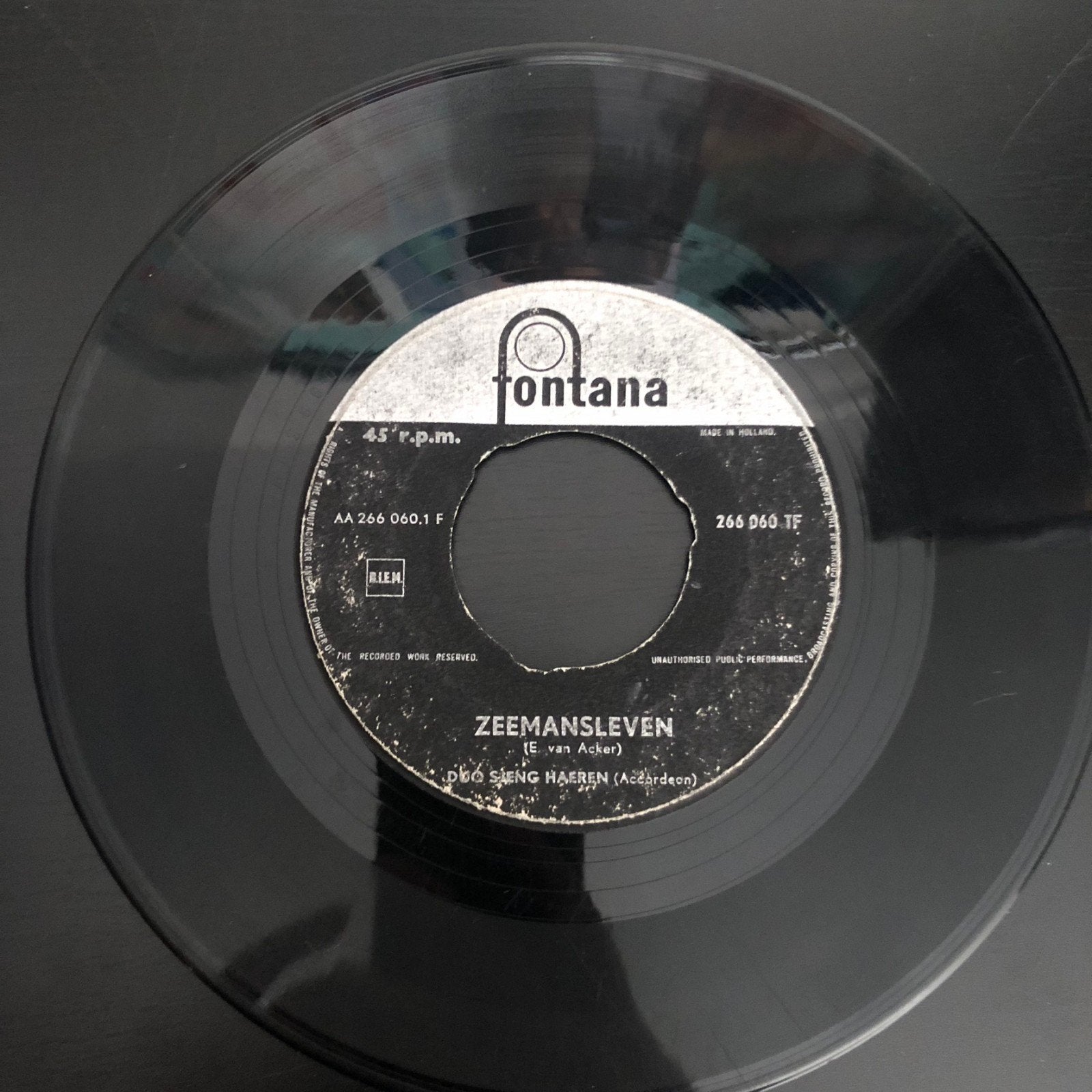 Duo Sjeng Haeren - Zeemansleven / Fantasie Wals (Single), Gebruikt, Overige genres, 7 inch, Ophalen of Verzenden