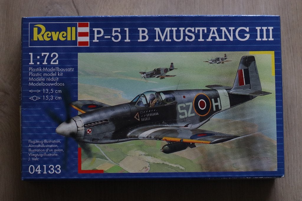 P-51B Mustang III Revell 1/72, 1:72 tot 1:144, Revell, Nieuw, Ophalen of Verzenden